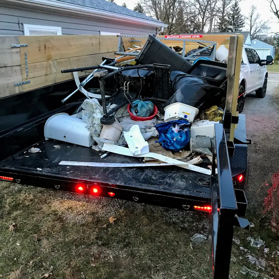 Roll-off dumpster delivered to a residential driveway in Strasburg